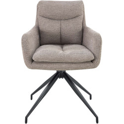 Ensemble de 2 chaises de salle à manger Somers, tissu taupe