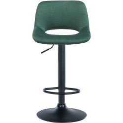 Lot de 2 tabourets de bar Camden en velours vert