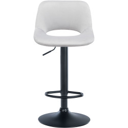 Lot de 2 tabourets de bar Camden en velours gris clair