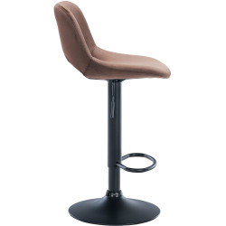 Lot de 2 tabourets de bar Camden en velours brun
