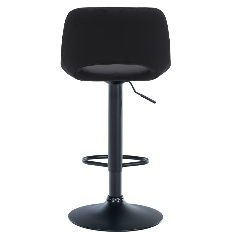 Lot de 2 tabourets de bar Camden en velours noir