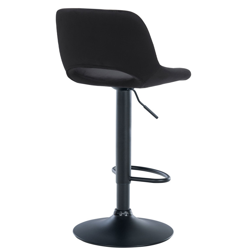 Lot de 2 tabourets de bar Camden en velours noir