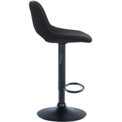 Lot de 2 tabourets de bar Camden en velours noir