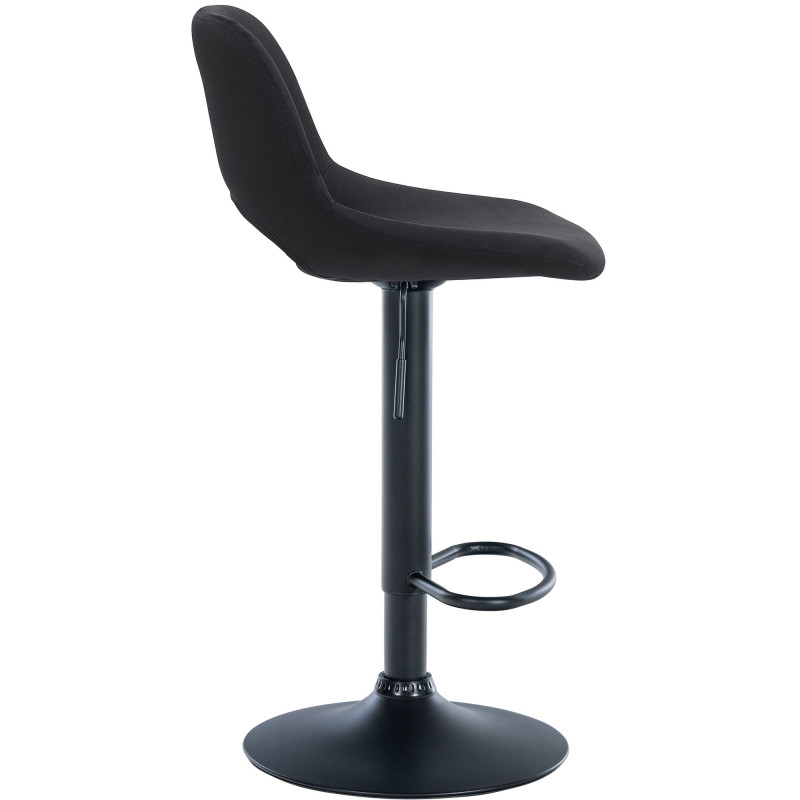 Lot de 2 tabourets de bar Camden en velours noir