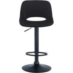 Lot de 2 tabourets de bar Camden en velours noir
