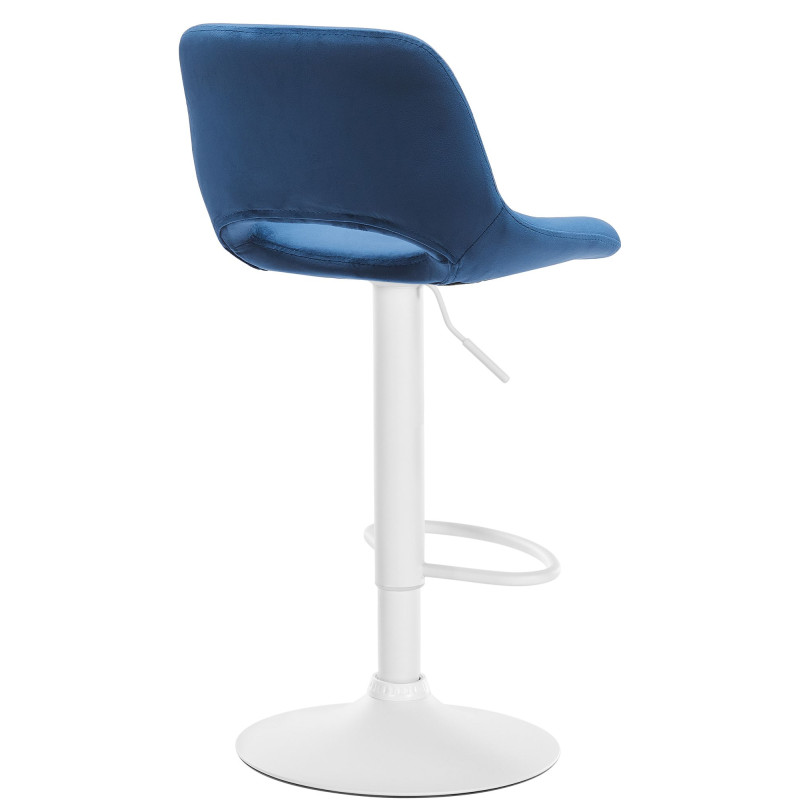Lot de 2 tabourets de bar Camden en velours bleu