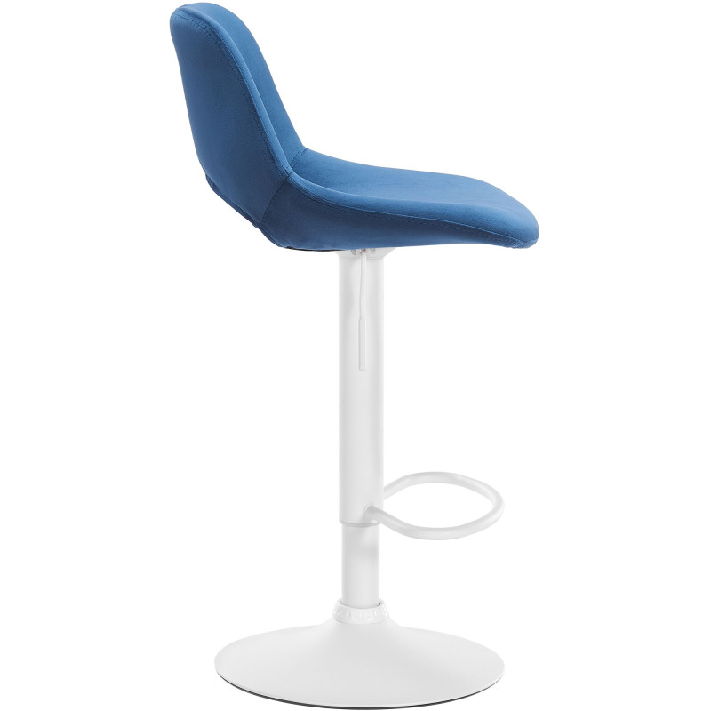 Lot de 2 tabourets de bar Camden en velours bleu