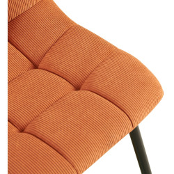 Lot de 2 chaises de salle à manger Tilde Cord orange
