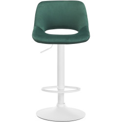 Lot de 2 tabourets de bar Camden en velours vert