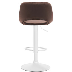 Lot de 2 tabourets de bar Camden en velours brun