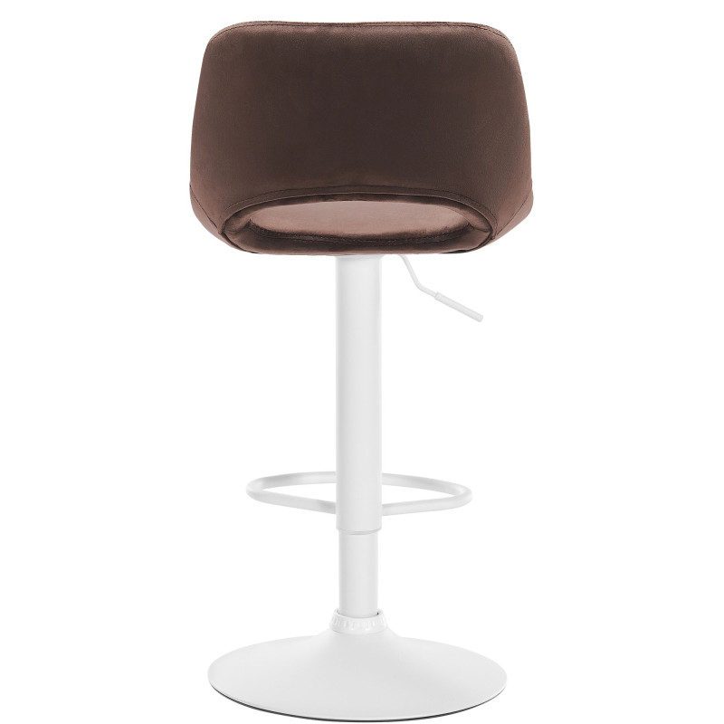 Lot de 2 tabourets de bar Camden en velours brun