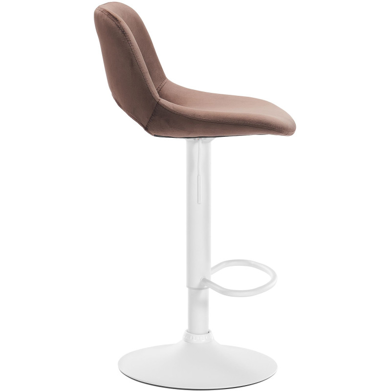 Lot de 2 tabourets de bar Camden en velours brun