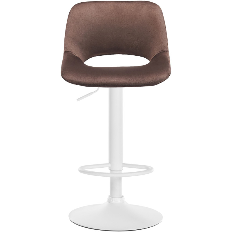 Lot de 2 tabourets de bar Camden en velours brun