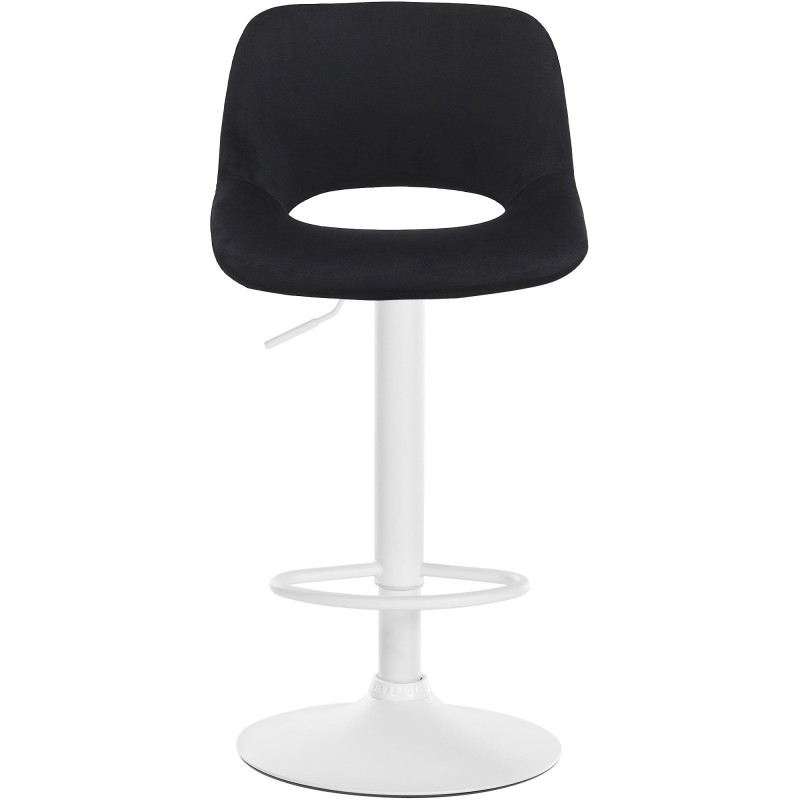 Lot de 2 tabourets de bar Camden en velours noir