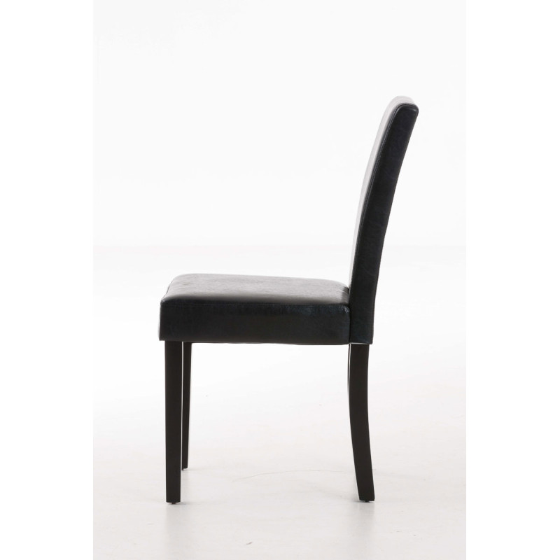 Chaise de salle à manger Ina marron foncé noir