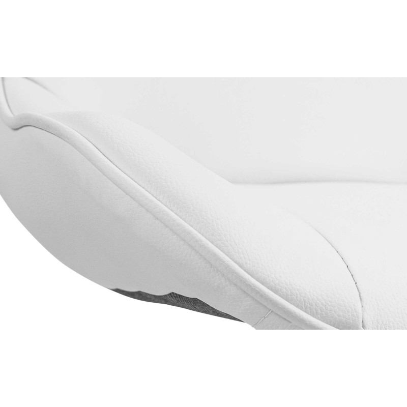 Lot de 2 tabourets de bar Vonore simili cuir blanc