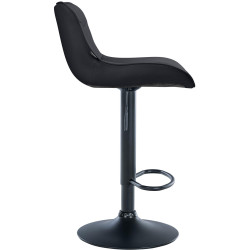 Lot de 2 tabourets de bar Vonore simili cuir noir