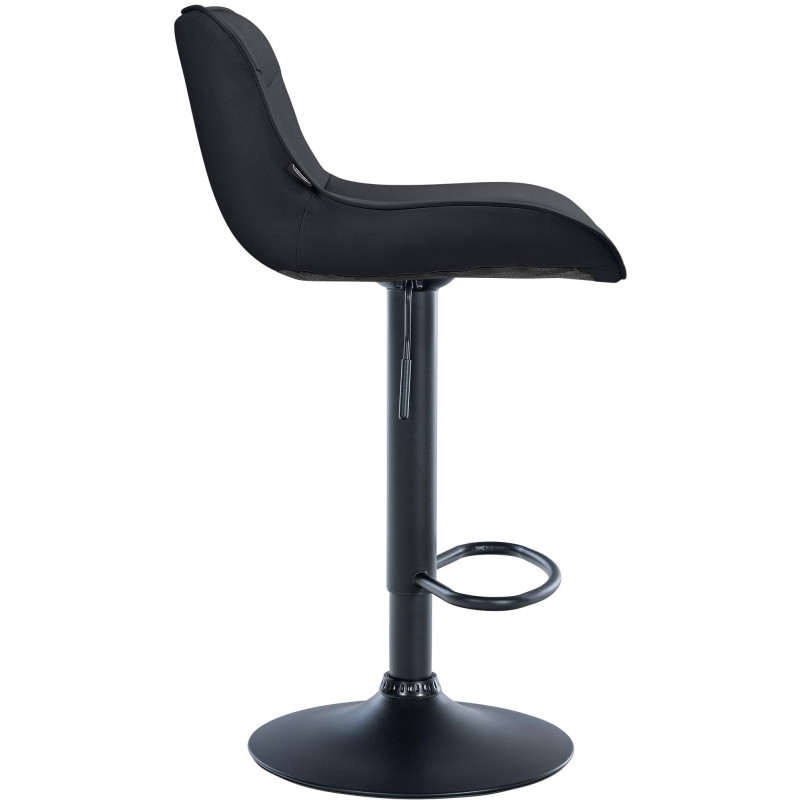 Lot de 2 tabourets de bar Vonore simili cuir noir