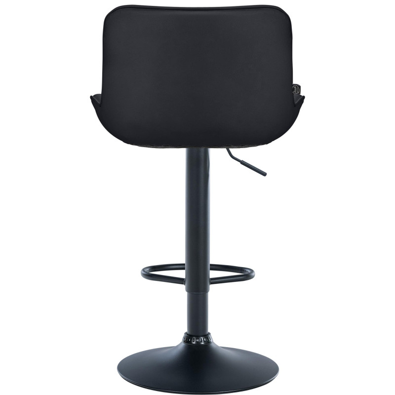 Lot de 2 tabourets de bar Vonore simili cuir noir