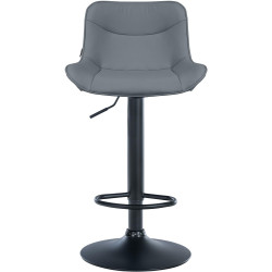Lot de 2 tabourets de bar Vonore simili cuir gris