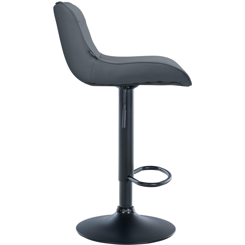 Lot de 2 tabourets de bar Vonore simili cuir gris