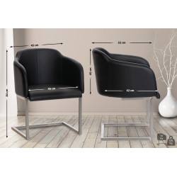 Fauteuil visiteur Magnus noir