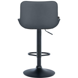 Lot de 2 tabourets de bar Vonore simili cuir gris