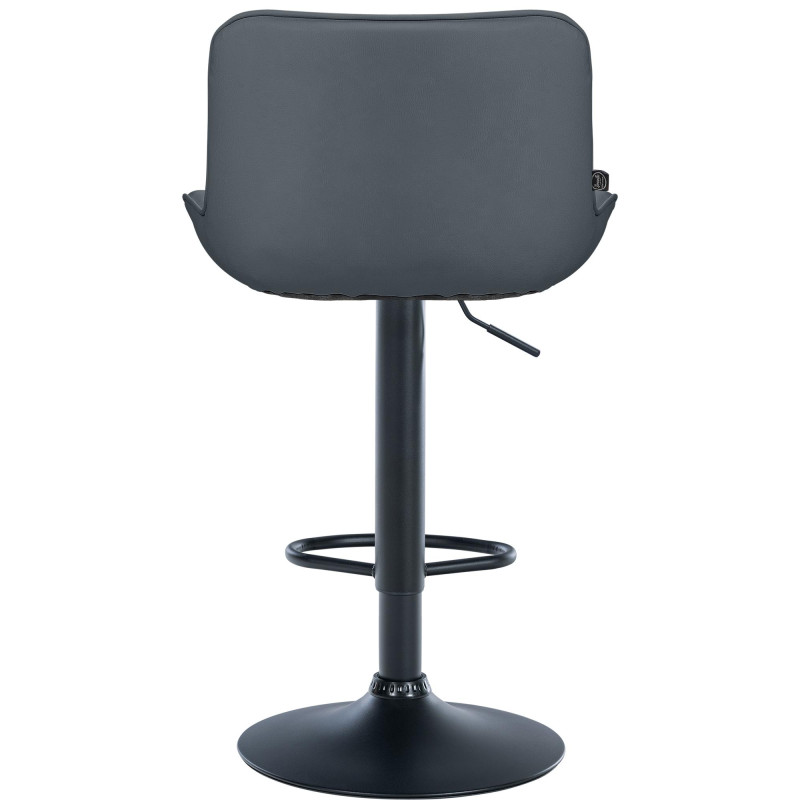 Lot de 2 tabourets de bar Vonore simili cuir gris