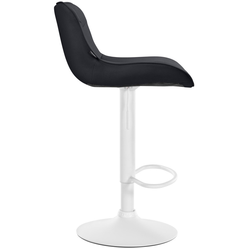 Lot de 2 tabourets de bar Vonore simili cuir noir