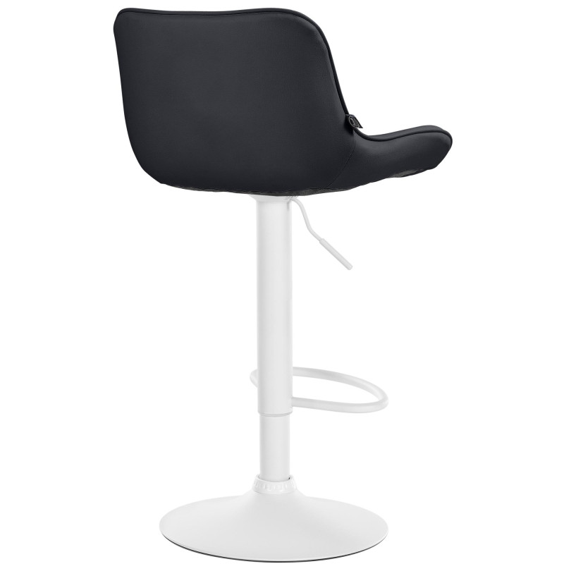 Lot de 2 tabourets de bar Vonore simili cuir noir