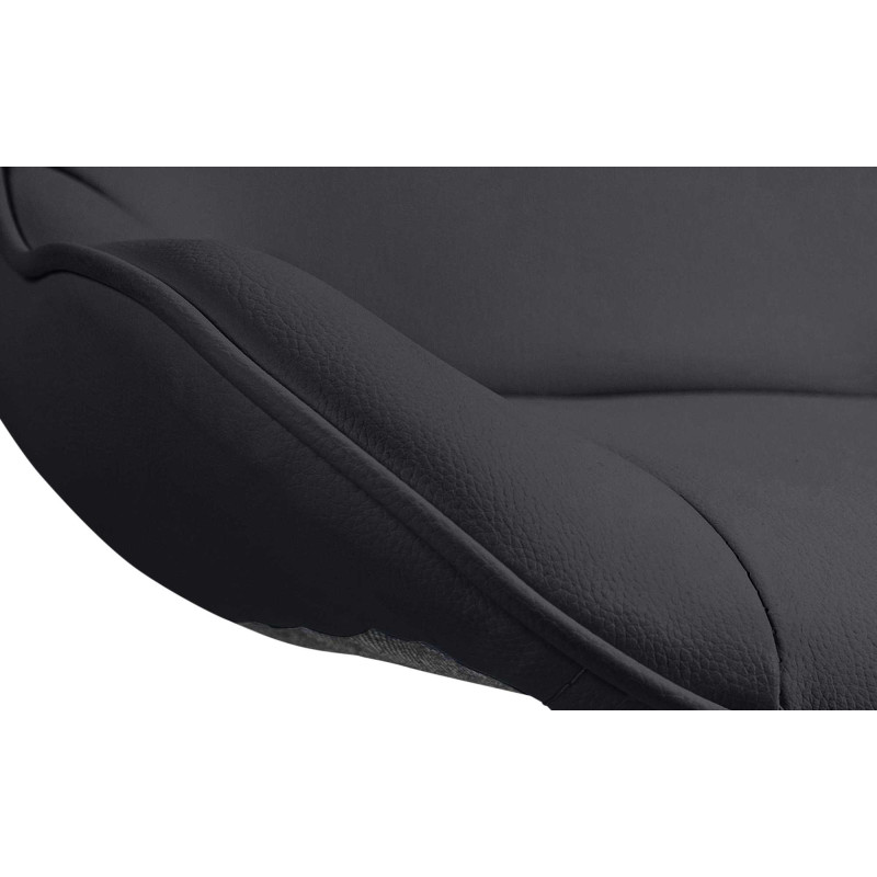 Lot de 2 tabourets de bar Vonore simili cuir noir