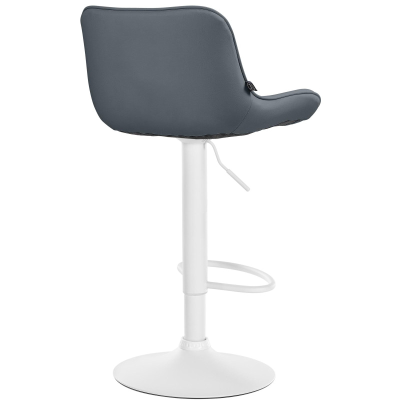 Lot de 2 tabourets de bar Vonore simili cuir gris