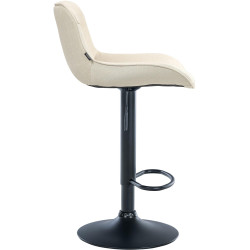 Lot de 2 tabourets de bar Vonore en tissu crème