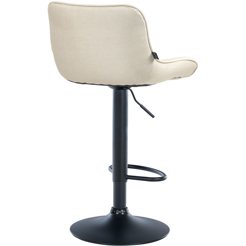 Lot de 2 tabourets de bar Vonore en tissu crème
