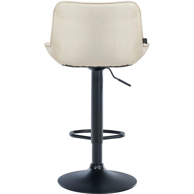 Lot de 2 tabourets de bar Vonore en tissu crème