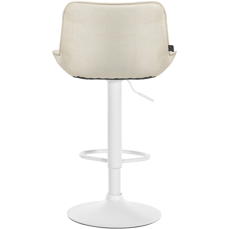 Lot de 2 tabourets de bar Vonore en tissu crème