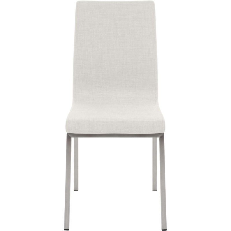 Chaise de salle à manger Colmar, tissu blanc