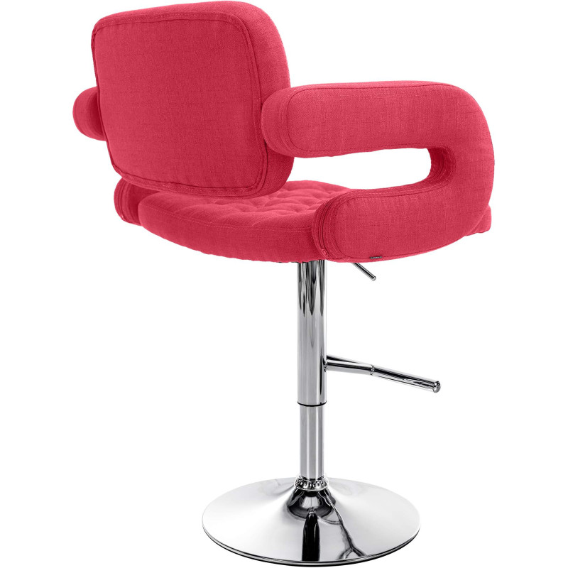 Set di 2 sgabelli da bar Dublin in tessuto rosso C