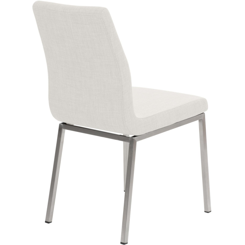 Chaise de salle à manger Colmar, tissu blanc