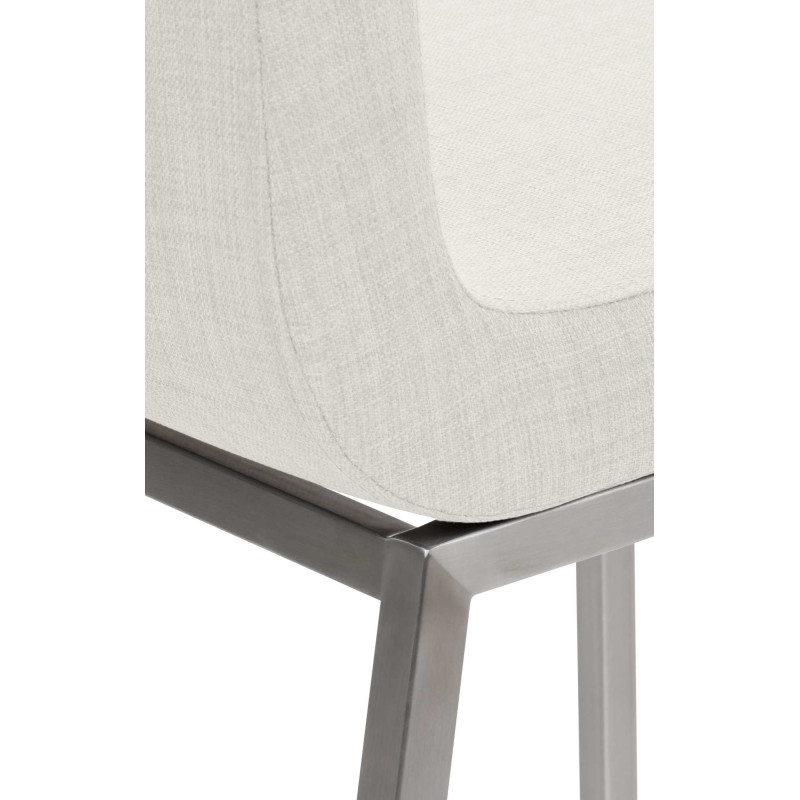 Chaise de salle à manger Colmar, tissu blanc