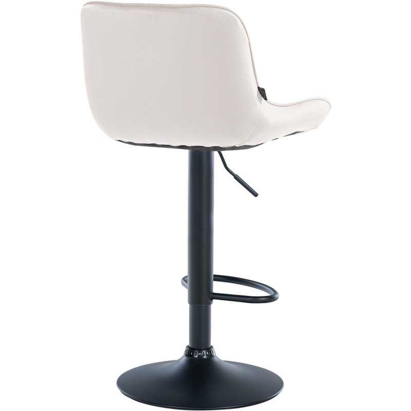 Lot de 2 tabourets de bar Vonore velours crème