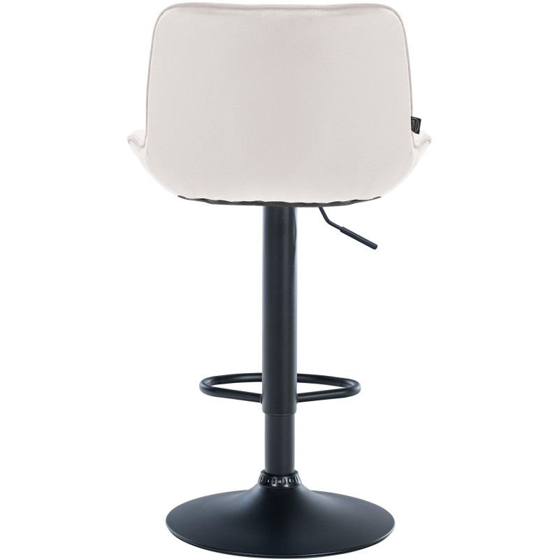 Lot de 2 tabourets de bar Vonore velours crème