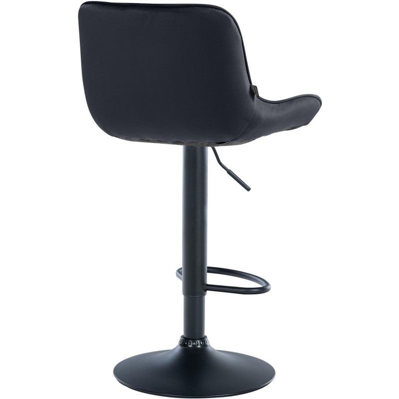 Lot de 2 tabourets de bar Vonore velours noir