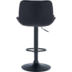 Lot de 2 tabourets de bar Vonore velours noir