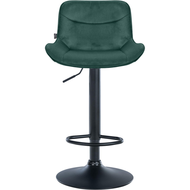 Lot de 2 tabourets de bar Vonore velours vert