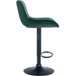 Lot de 2 tabourets de bar Vonore velours vert