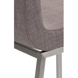 Chaise de salle à manger Colmar TISSU gris