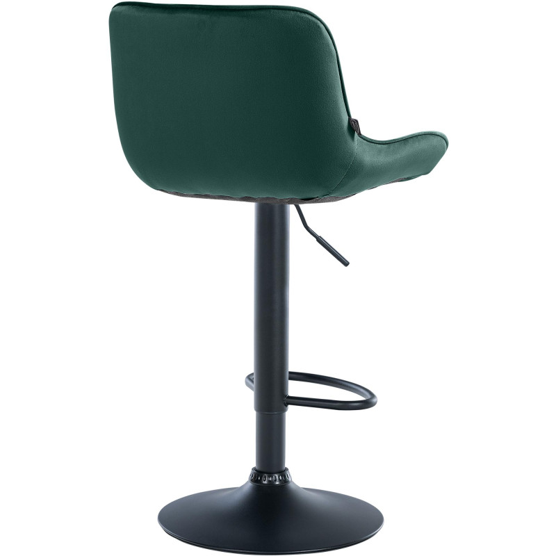 Lot de 2 tabourets de bar Vonore velours vert