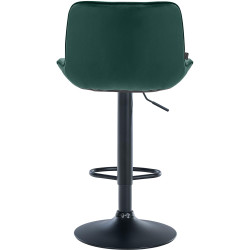 Lot de 2 tabourets de bar Vonore velours vert