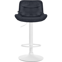 Lot de 2 tabourets de bar en velours Vonore noir